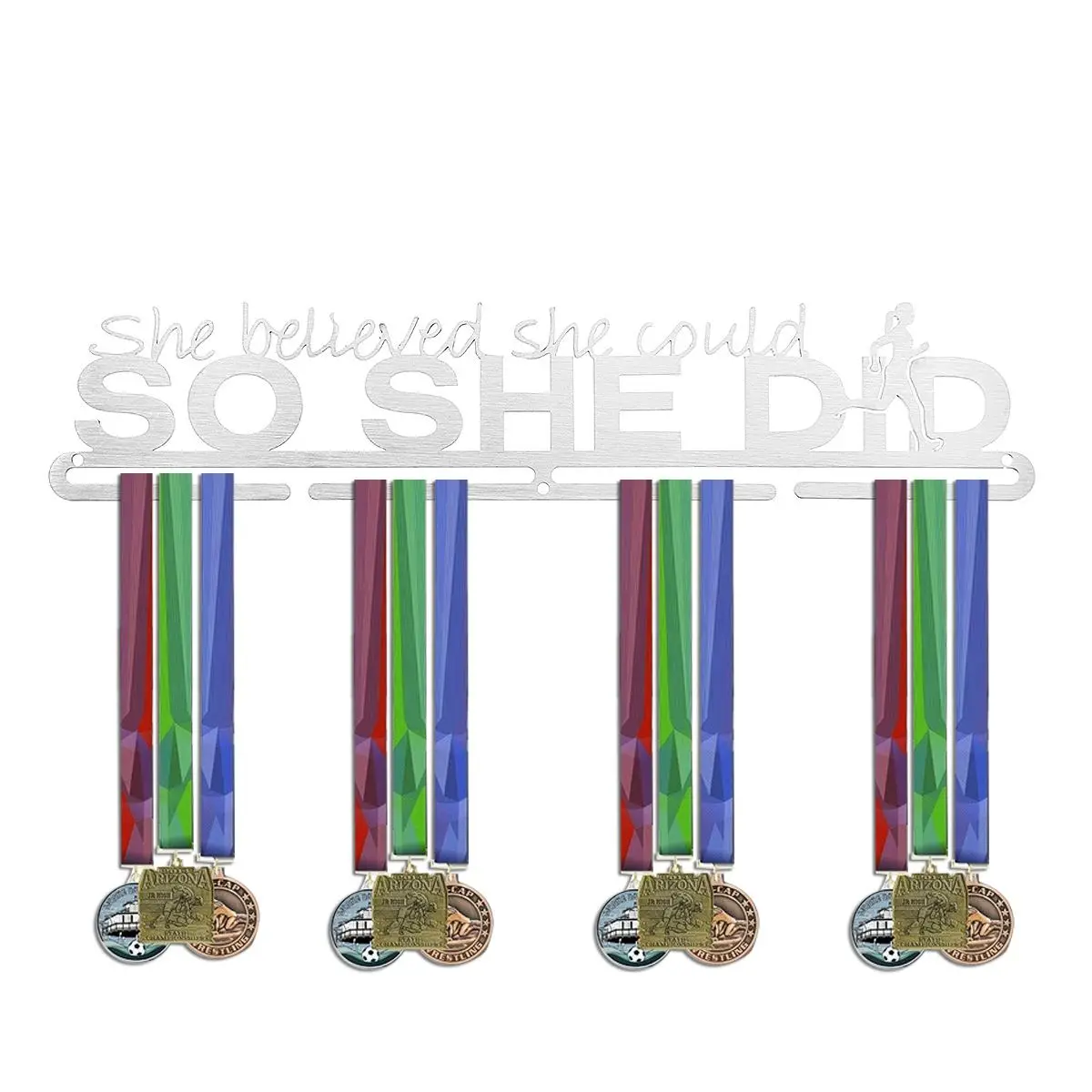 Медали держатель Вешалка для Для женщин спортивные медали марафона гимнастика 12+ медали Дисплей стойка из нержавеющей стали универсальный