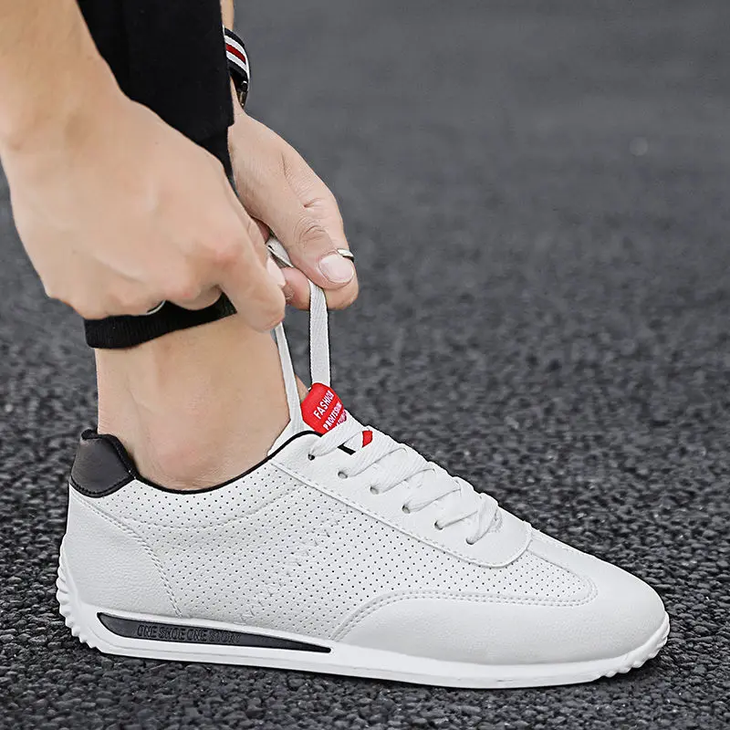 White Leather Sneakers Boys Sport Vulcanized Shoes Men Comforthable Spring Sneakers Mens Casual Shoes 34 H4d35886e2f324b46a839f1cb7e375dd2q