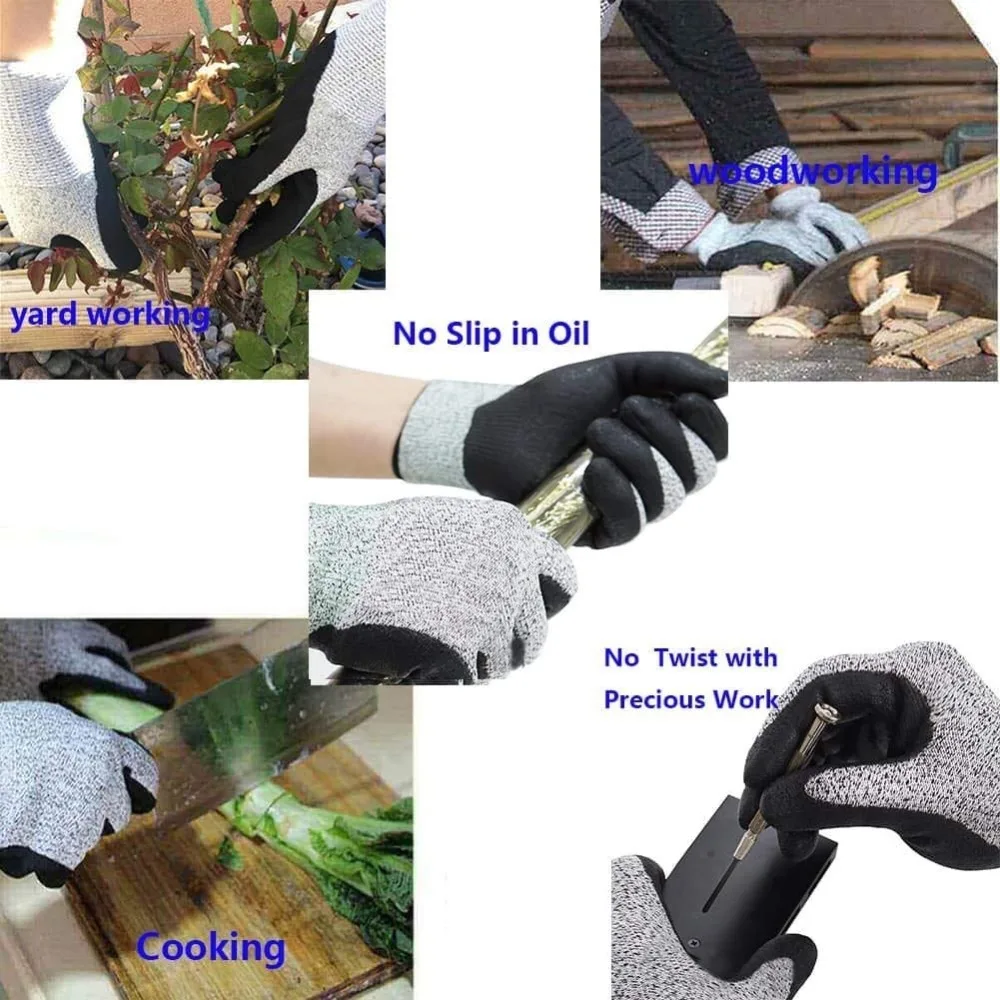 XL 1 пара анти-истиранию порезостойкая безопасность труда защитные перчатки электрическая Сварка Пайка Металлические Промышленные