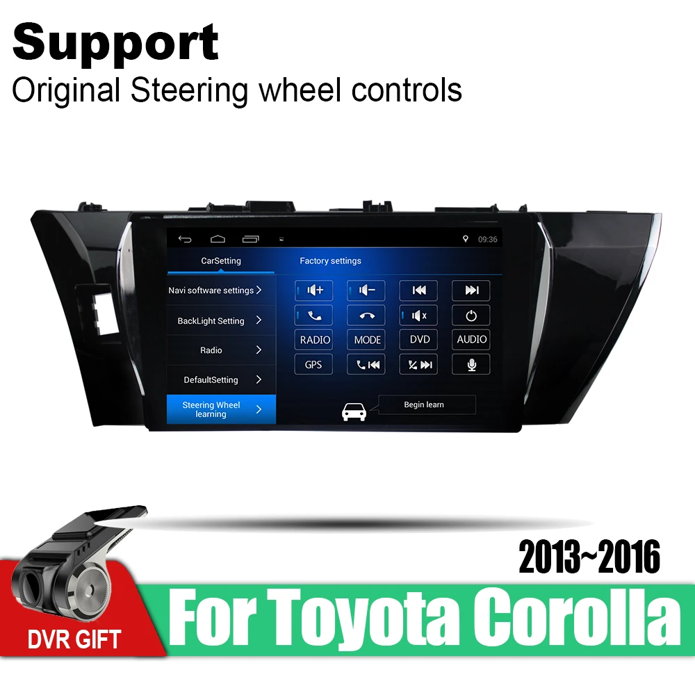 ZaiXi Android автомобильный мультимедийный GPS навигатор 2 din для Toyota Corolla E160 E170 2013 ~ 2016 vedio