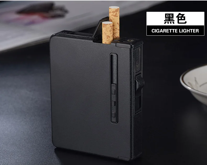Портативный металлический чехол для сигарет 12 шт. держатель для сигарет коробка креативная топливная Зажигалка сплав Автоматический ветрозащитный гаджет для мужчин