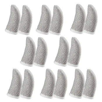 

18-Pin Carbon Fiber Finger Sleeves for PUBG Mobile Games ContactSn Finger Sleeves White(16 Pcs)