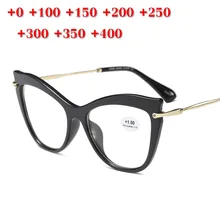 Модные очки для чтения "кошачий глаз" женские ретро модные пресбиопические женские очки Анти-усталость диоптрий с коробкой NX