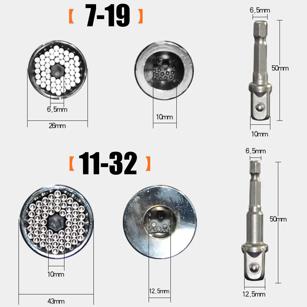 2 шт. 7-19 11-32 универсальные гаечные ключи инструмент метрический Трещоточный ключ Электрический заработок ручные инструменты