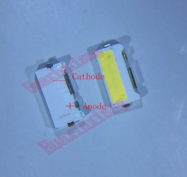 100 шт./лот край SMD СВЕТОДИОДНЫЙ 7032 6 в 1 Вт 160mA холодный белый Высокая Мощность для ТВ Подсветка