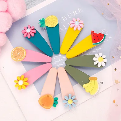 2 шт./компл. Детские с рисунком фруктов для девочек принцессы блестками блестящие