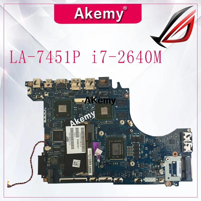 

For Dell XPS 14Z L412Z Laptop Motherboard PLW00 LA-7451P Mainboard DDR3 I7-2460M with GT520M Graphic work perfect