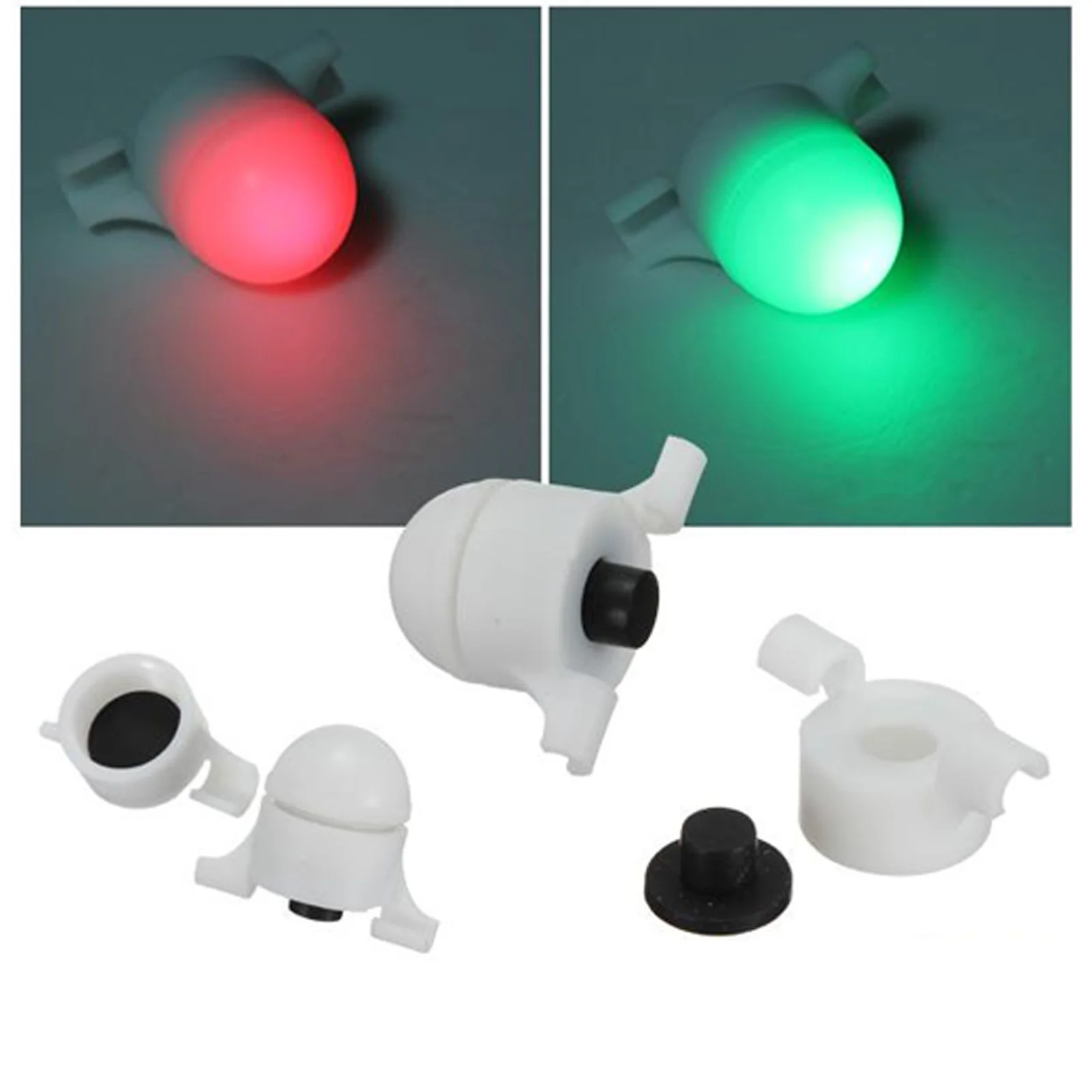 LED Night Fishing Rod Tip Clip on Fish Strike Bite Alert Alarm Light, Electronic Fishing Accessories with Rod Adapter, 2 in 1