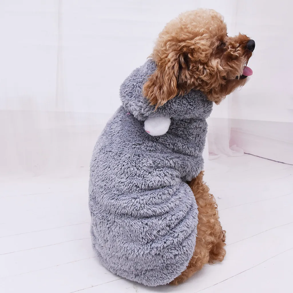Одежда для собак, Рождественский пуловер, толстовка с головой щенка, одежда для питомца, зимняя теплая куртка для домашних животных, маленьких и средних животных d