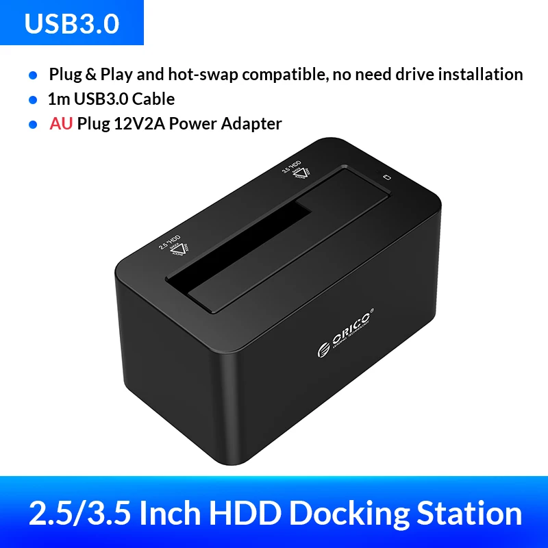 hdd external box 3.5 ORICO SATA to USB 3.0 Hard Drive Docking Station for 2.5''/ 3.5" SSD HDD Enclosure for External HDD Case With 12V Power Adapter internal hard disk case HDD Box Enclosures