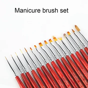 

13pcs Diy Professional Nail Art Liner Brush Set Manicure Gel Painting Flower Drawing Brush Gradual Color Blooming Pen Home