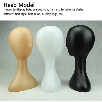 

1pcs Female Plastic Mannequin Manikin Head Model Wig Glasses Hat Display Stand Health Wig Display Head Model Head