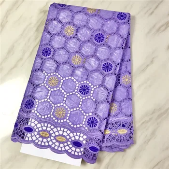 

2020 Latest French Bazin Punch Embroidered Net Lace Fabrics African Bazin Riche Getzner Lace Fabrics For Dress 5Yards/Lot