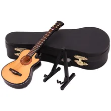 Начинающий класс 10 см масштаб народная деревянная цветная гитара модель музыкальный образовательный детский музыкальный инструмент игрушка для музыкальные игрушки для детей