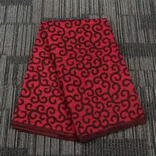 Красный Африканский Анкара восковая ткань для женского платья 6 ярдов полиэстер нигерийский настоящий голландский принт восковая ткань швейный материал