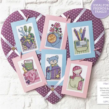 

CD426 Cross Stitch Kit Package Greeting Cards Needlework Counted Cross-Stitching Kits Christmas Mother's Father's Day Birthday