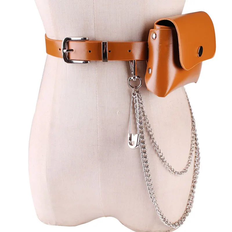 Waist Bag Women Fanny Packs 2019 Fashion Wild Personality Street Diagonal Small Square Pack Leather Women's Belt | Багаж и сумки