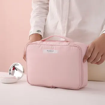 

Pink Large-Capacity Storage Bag Portable Cheap Dropshipping Women's Makeup Bag Handbag Waterproof Cosmetic Bag Wholesale Cute