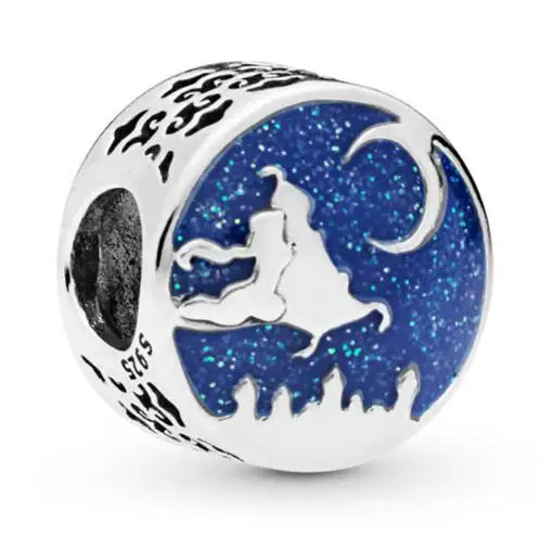 

Original 925 Sterling Silver Bead Aladdin & Jasmine Magic Carpet Ride Charm Fit Pandora Women Bracelet & Necklace Diy Jewelry