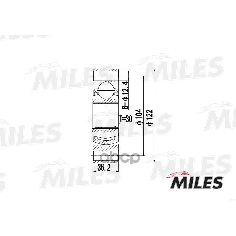 Шрус Mb Vito W638 2.2cdi 99-03 Внутр. Miles Ga10018 Miles арт. GA10018