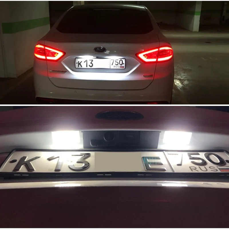 2x Canbus светодиодный номерной знак лампа для Ford Focus 5D Fiesta Mondeo MK4 C Max MK2 S Kuga Galaxy 6000k
