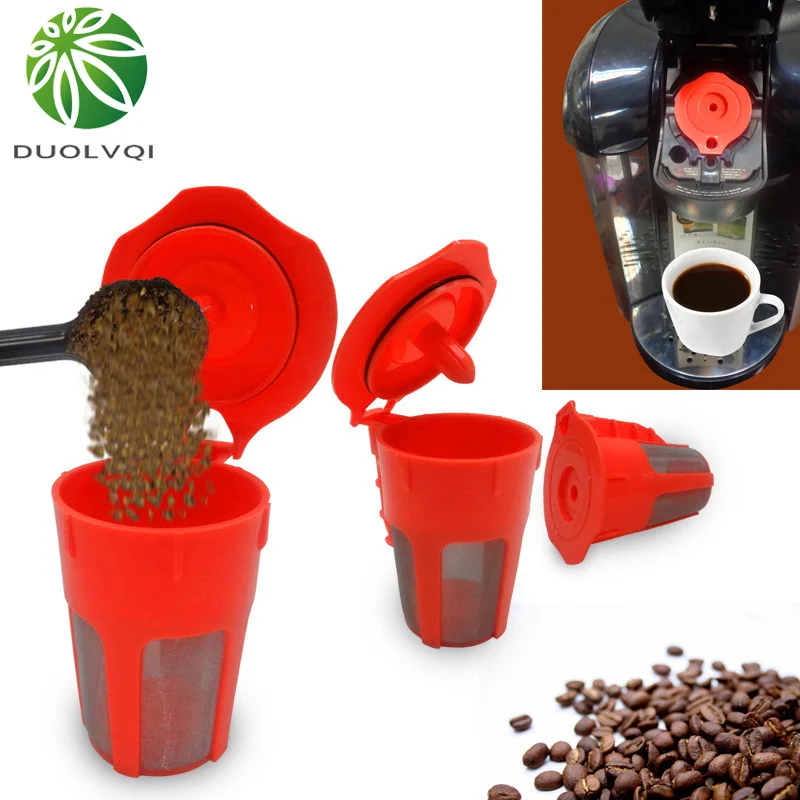 Duolvqi многоразовый фильтр для капсул кофе 80 мл из нержавеющей стали и ПП многоразовый фильтр для к-чашки аксессуары для кофеварок