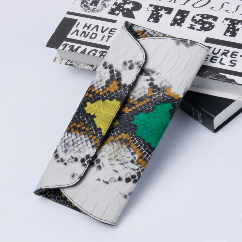 Модные клатчи стиль Женская сумка-клатч кошелек из змеиной кожи Сумочка высокого качества конверт из искусственной кожи женский клатч, бумажник - Цвет: Colors