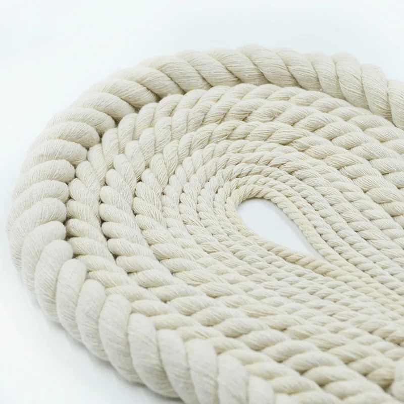 2mm-20mm 3 Shares Twisted Cotton Rope Home Wall Decoration Tapestry Woven Cords Macrame Rope Handmade DIY Textile Accessories
