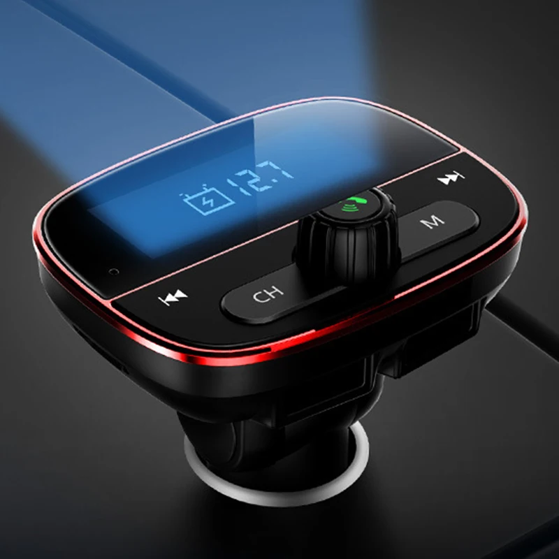 Fm-передатчик Автомобильный MP3-плеер Многофункциональный Bluetooth 4,2 Usb Автомобильный дисплей вызов цветной экран лирика Громкая связь 3.4A быстрая Mo