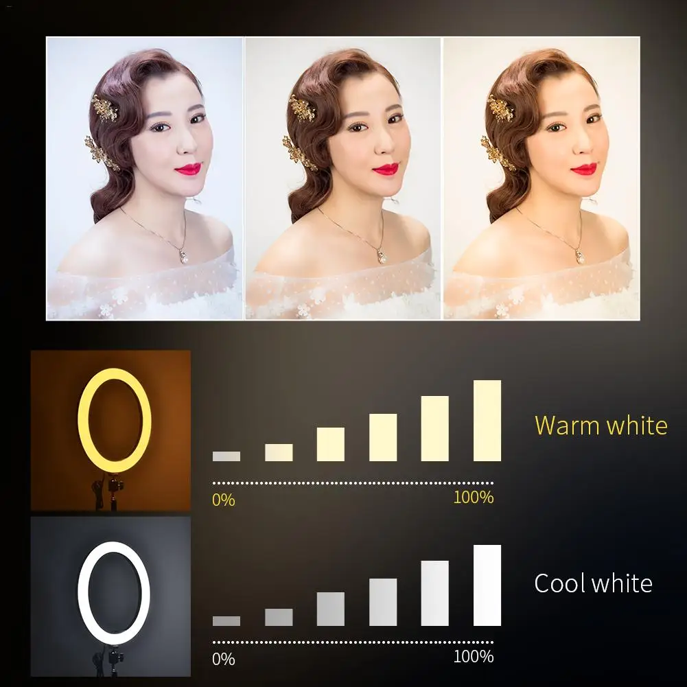 14 &quotфотографии затемнения светодиодный селфи кольцо светильник Youtube мобильного