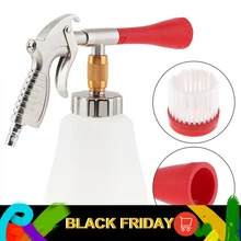 Пистолет-распылитель 1 литр ручной пневматический чистящий пистолет с пластиковым поролоновым горшком и мягкой щеточной головкой для чистки корпуса автомобиля