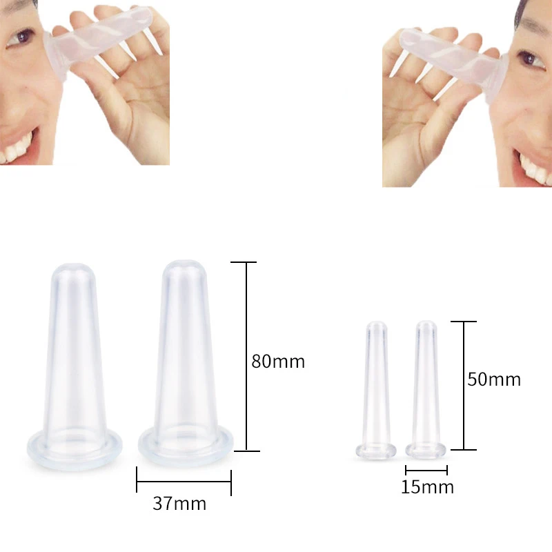 4 Pcs Massage vacuum jars cans cupping Health Care Cup Body Anti Cellulite Silicone Vacuum Massage Eye Face Massager Cupping