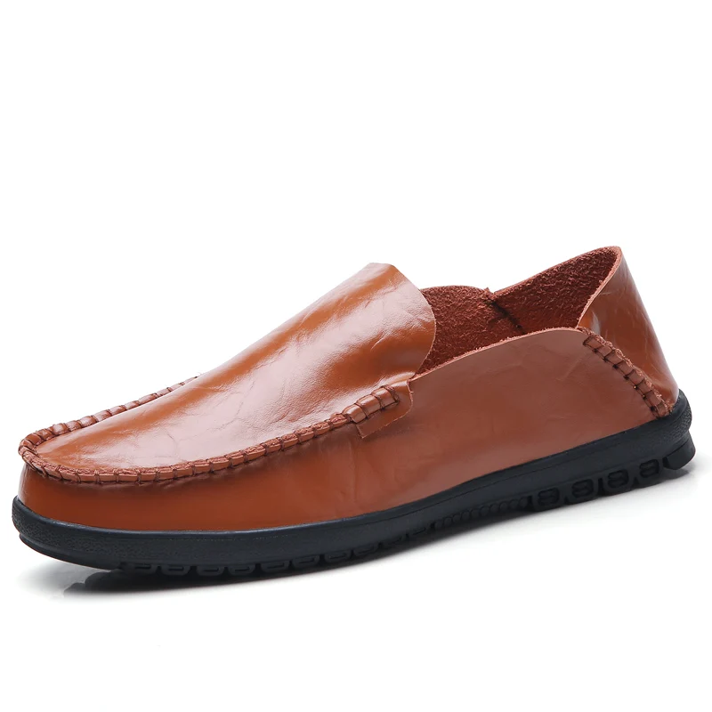 

Men's Casual Shoes Spring Autumn Fashion Split Leather Loafers Non-slip Wear-resistant Driving Shoes Men Soft Bottom Men's Shoes