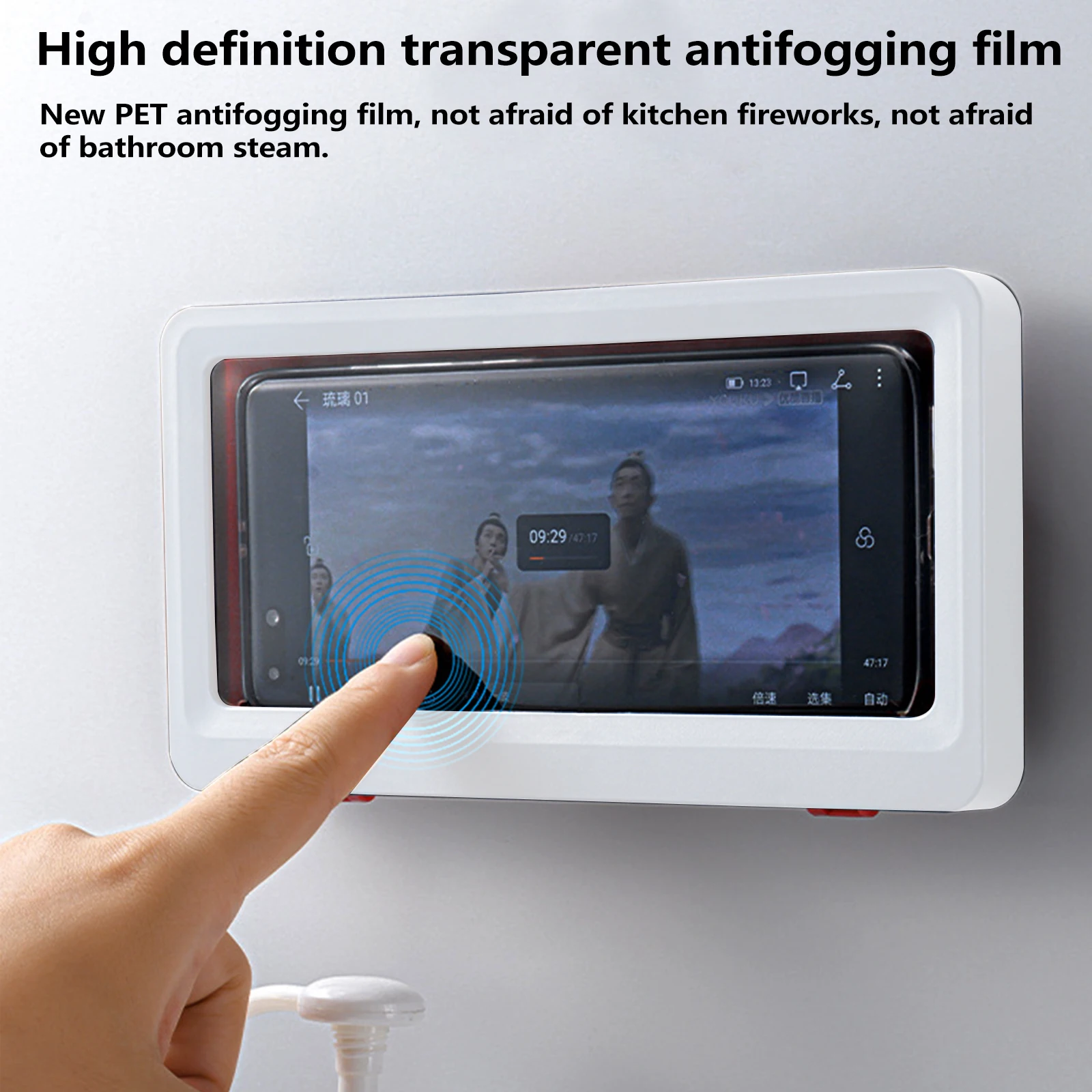 Bathroom Toilet Mobile Phone Holder Box Wall Mounted Soap Bracket 6 Inch Phone Storage Case Waterproof Shower Watching Holder phone holder for car cup holder