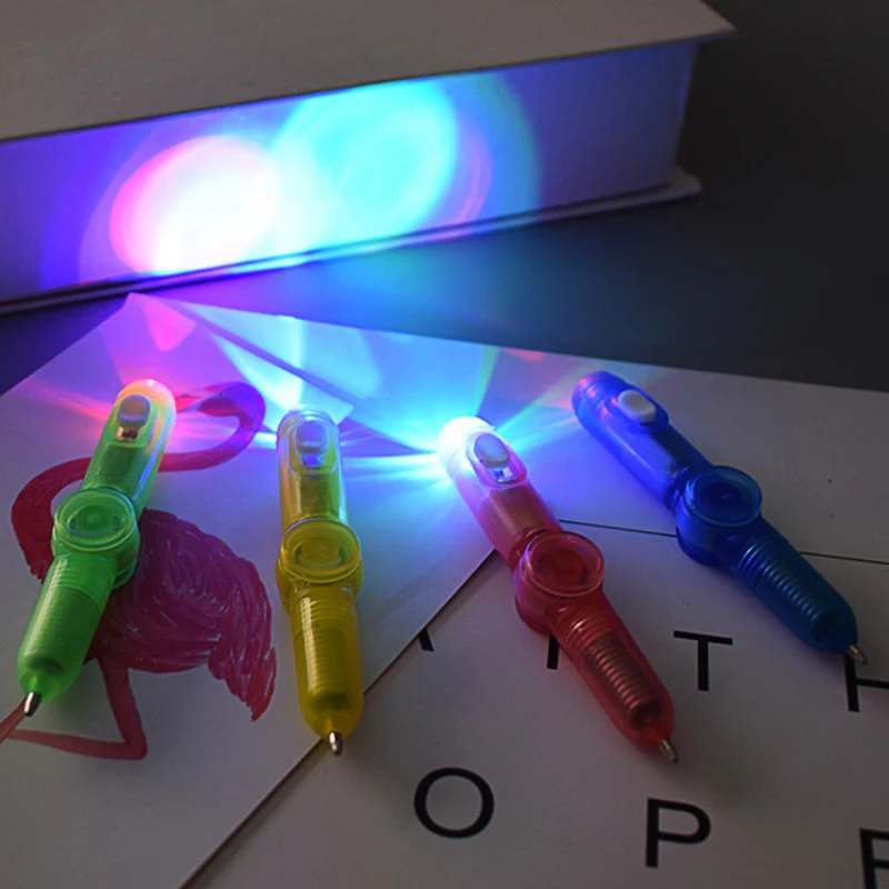 Interesting toy Fingertip Rotating spinner Gyro toy Pen Led Luminous Gyro Pen Office ADHD EDC Anti 2