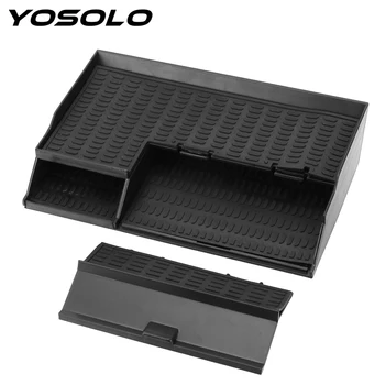 

YOSOLO Car Central Armrest Box Double Storey Box for Tesla Model 3 Save Space Stowing Tidying Interior Accessories