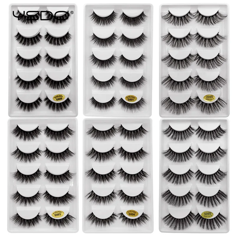 5 пар 3D норковые ресницы натуральные 3D норковые ресницы красивые мягкие Накладные ресницы накладные ресницы полностью накладные ресницы