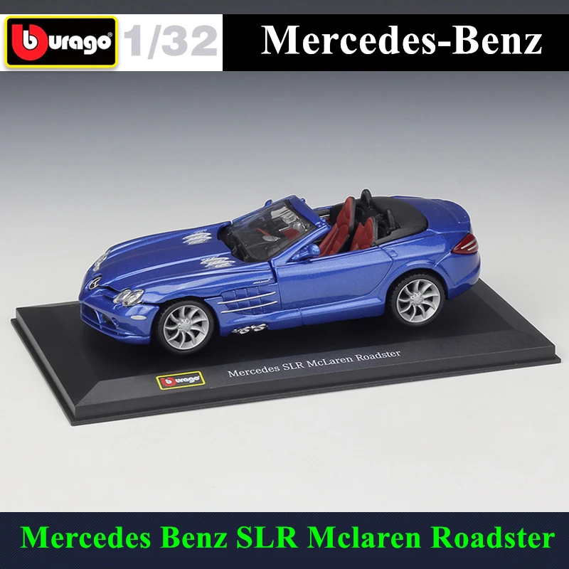 

Bburago 1:32 Mercedes Benz SLR Mclaren simulation alloy car model plexiglass dustproof display base package Collecting gifts