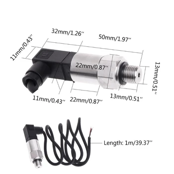 

Pressure Transmitter Pressure Transducer Sensor 0-10bar 9-32VDC G1/4 4-20mA 0.5%
