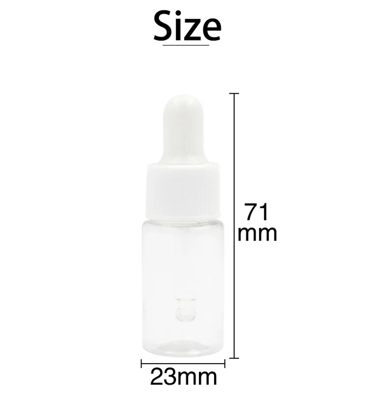 Free Shipping 10ml Plastic Dropper Bottle Refillable Small Essential Oil Container Empty Mixing Cosmetic Perfume Package Bottles