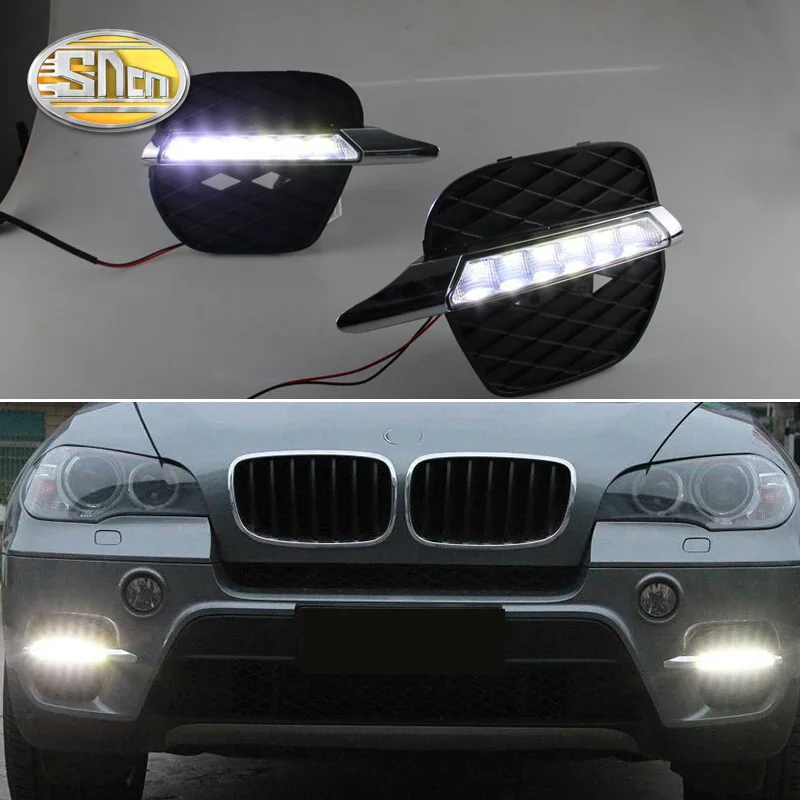 

Car styling 2x White LED DRL Daytime Running Light Fog Light Run lamp For BMW X5 E70 2011 2012 2013