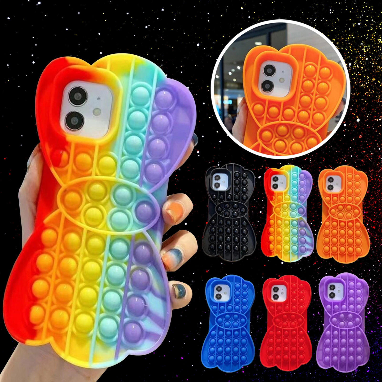 Fidget Toys Simple Dimple Simpel Soft Silicone Decompression Mobile Phone Case Kawaii Thinking Chess 1phone Shell Cover Dimpl Action Figures Aliexpress