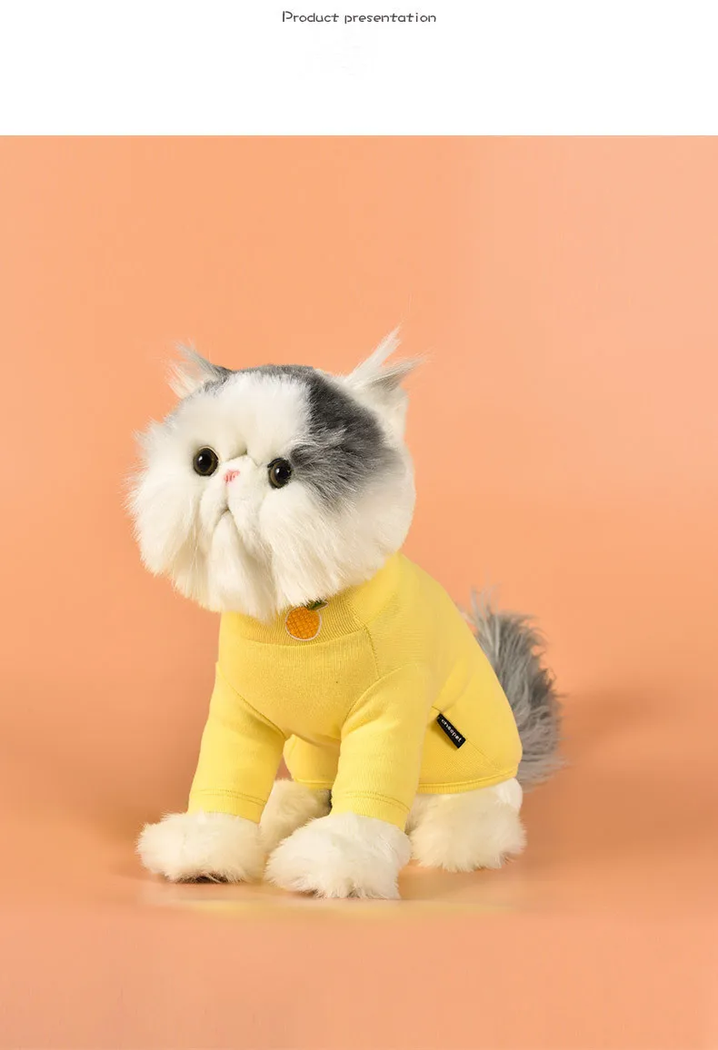 Dogs Cats Coat Pets Pullover Hooded Jacket Beautiful Fruit Embroidery Hoodie Pet Clothes Sweatshirts