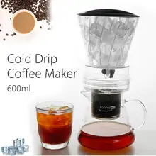600 мл/1000 мл вода капельная кофемашина многоразовый Фильтр Инструменты Стекло эспрессо кофе капельница горшок лед варить холодный капельный метод заваривания кофе