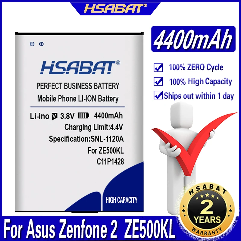 Аккумулятор HSABAT 4400 мАч C11P1428 для Asus Zenfone 2 Zenfone2 Laser ZE500KL ZE500KG 5 &quotZ00ED|battery for|batteries