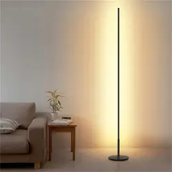 Скандинавские минималистические светодиодные лампы для пола стоячие лампы гостиная светодиодный черный/белый алюминиевый светильник для