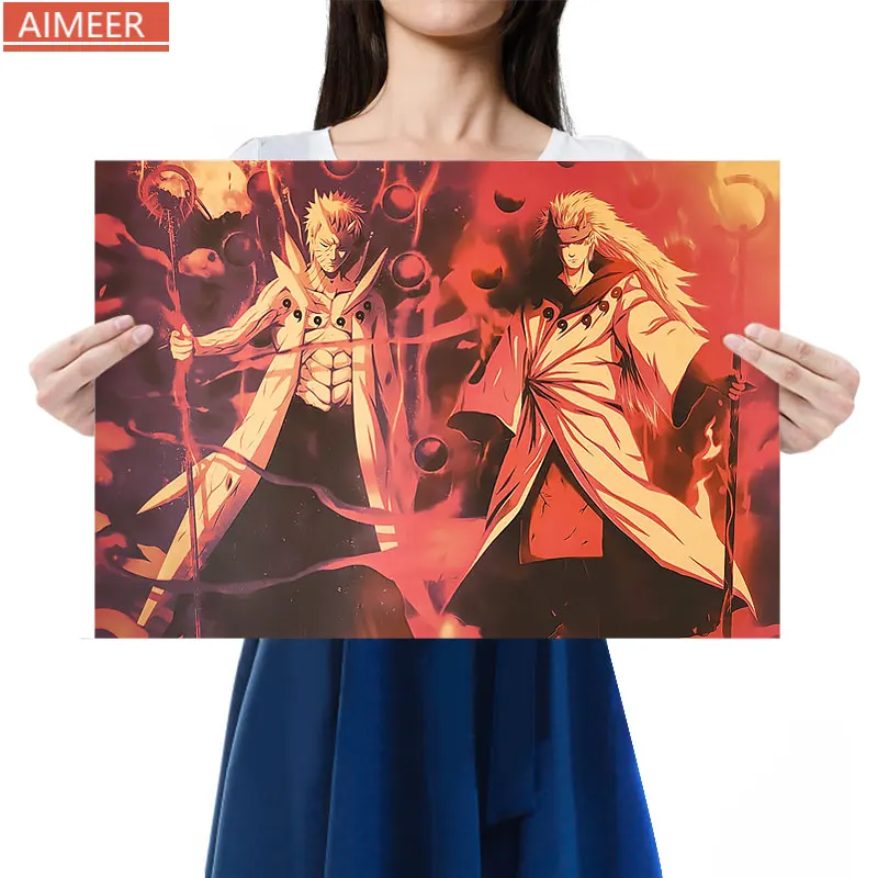 Nostalgia anime Akatsuki Ninja retro kraft poster home supplies room decoration posters bar cafe bedroom decor painting | Дом и сад