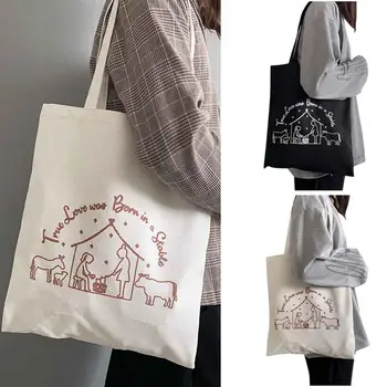 

Canvas Shoulder Bag Ladies Pure Color Simple Letter Fashion Handbag Shopping Tote Casual Eco Bag ac courses pliables #2D23