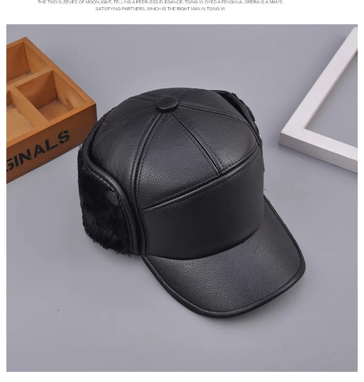 Новинка, мужская шапка, зимние теплые меховые шапки, теплая шапка, Trooper gorras, Россия, средний год, ушанка, искусственная кожа, шапки-бомберы, анти-снег