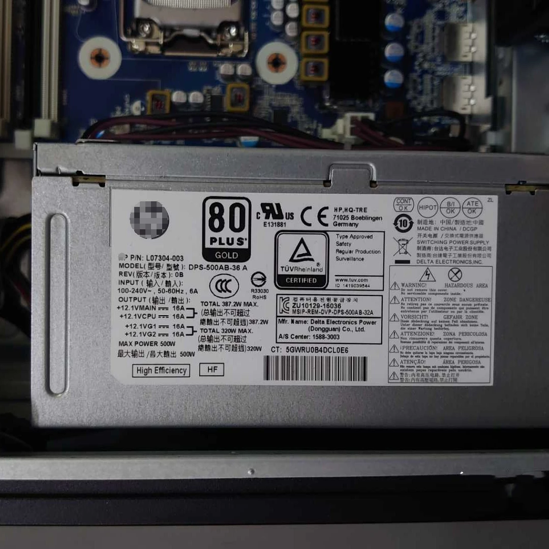 Dps-500Ab-36 A Per Hp Z2 G4 800 G3 Desktop Di Alimentazione L07304-003 500W